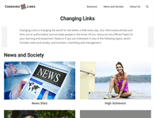 Tablet Screenshot of changinglinks.com